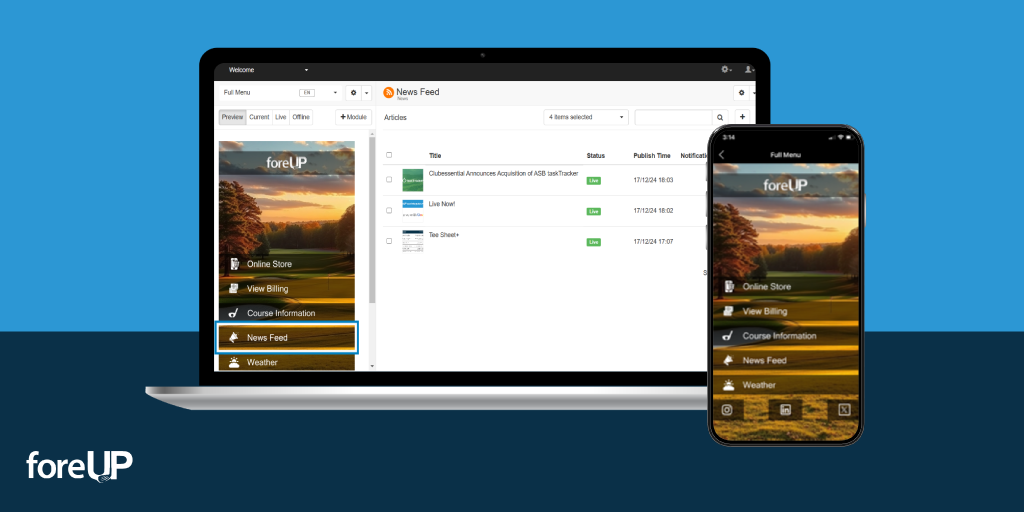 foreUP Launches New Branded Mobile App to Help Courses Build Loyalty and Elevate the Golfer Experience