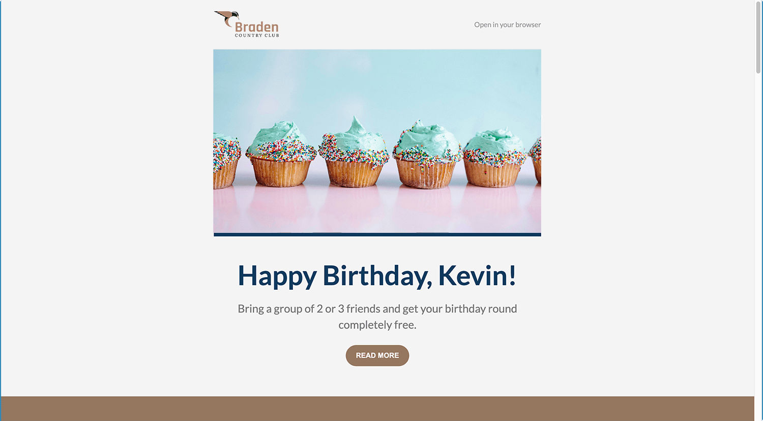 foreUP email template